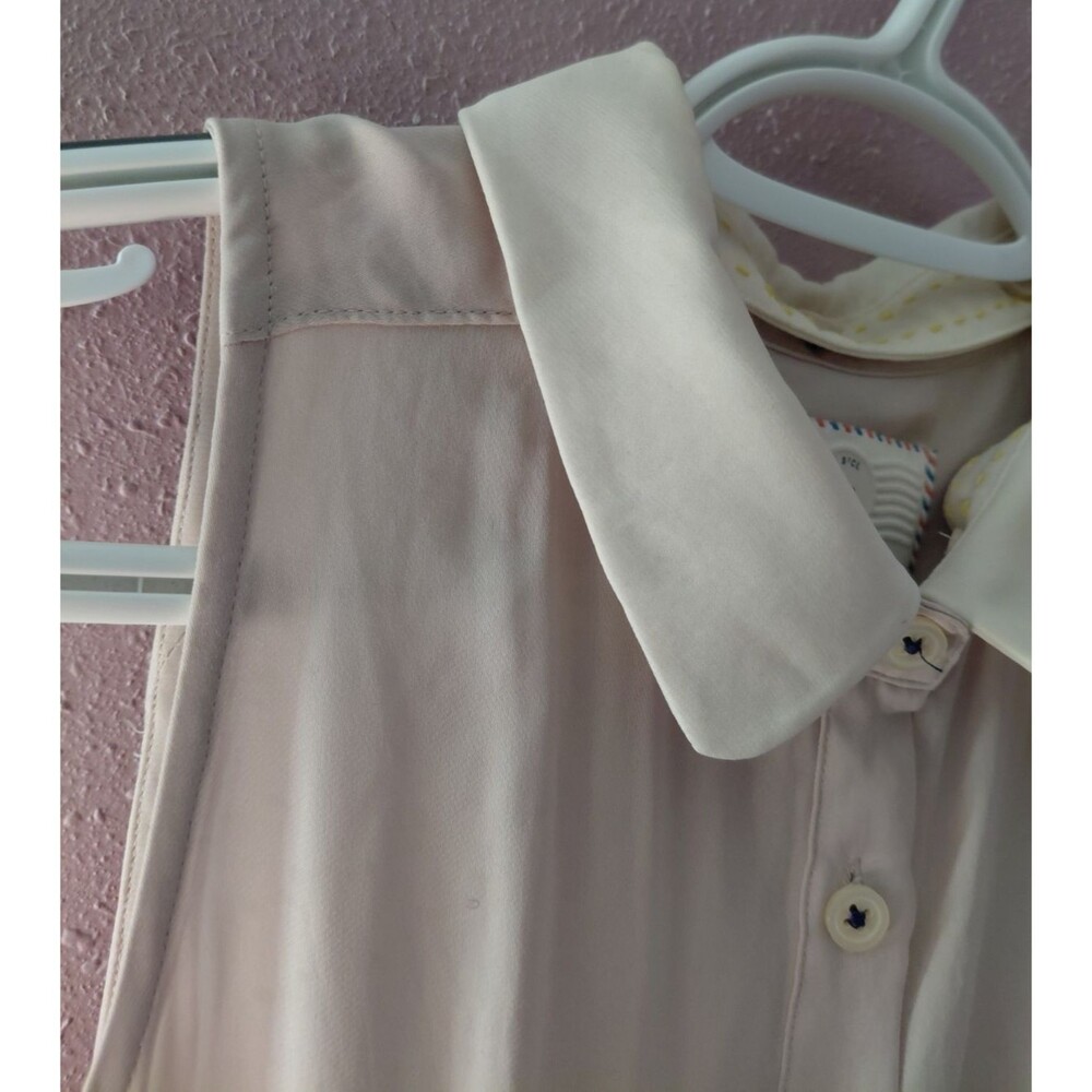 Anthropologie Postmark Midi Length Button Down Dress Removable Collar Sz 2 - Picture 2 of 12